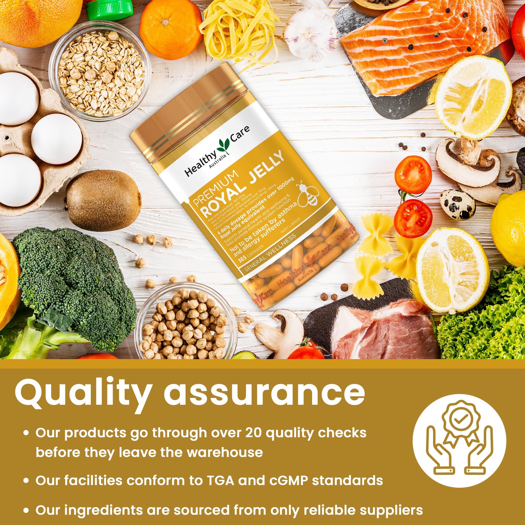 Healthy Care Jalea Real 1000 para uso diario y apoyo nutricional.