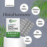 Healthy Gut HistaHarmony: etiqueta frontal clara e informativa.