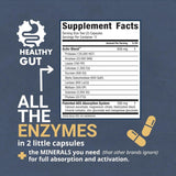 Cápsulas digestivas de Healthy Gut HoloZyme Max, fácil de tragar