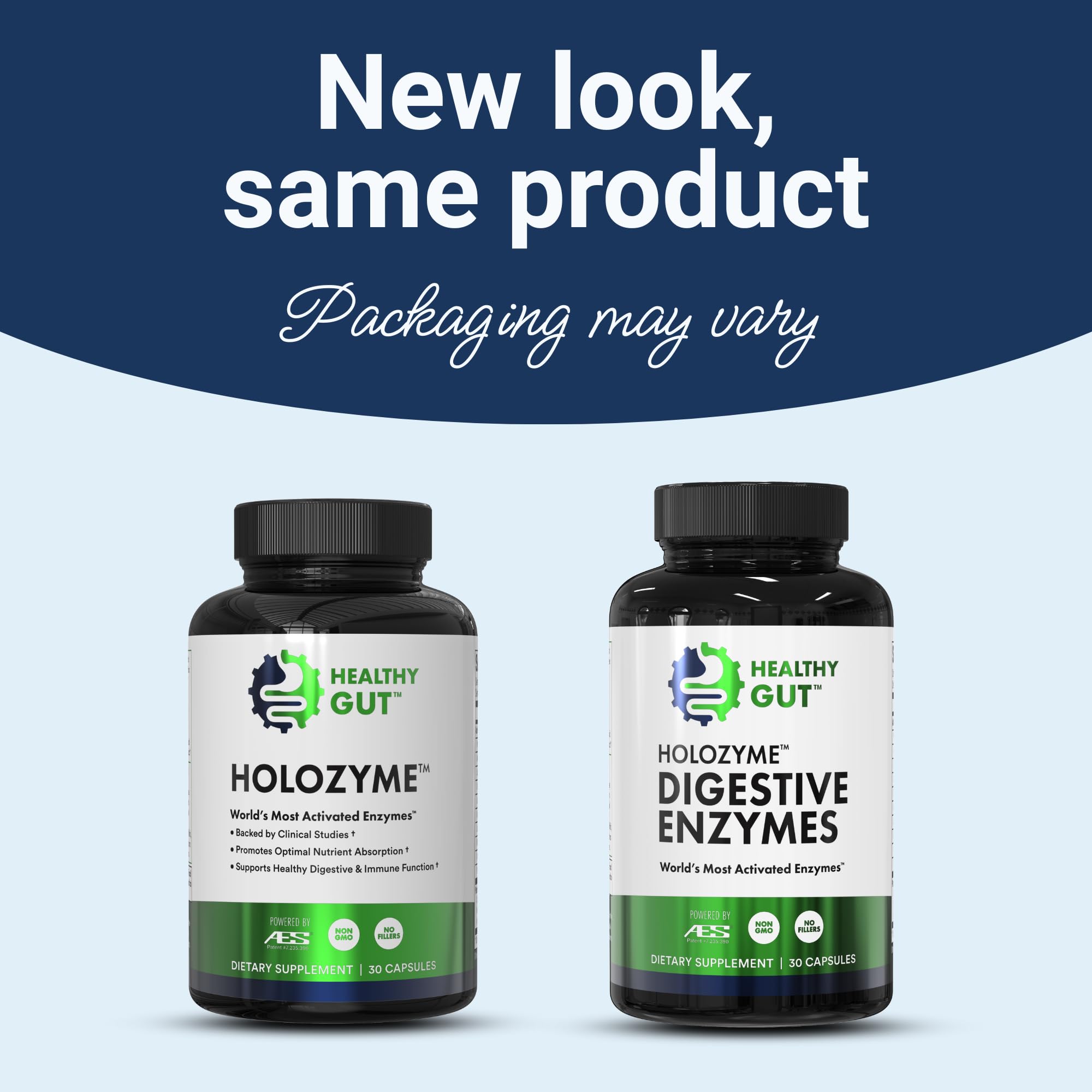 Etiqueta FODMAP-amigable en el envase de Healthy Gut HoloZyme Max