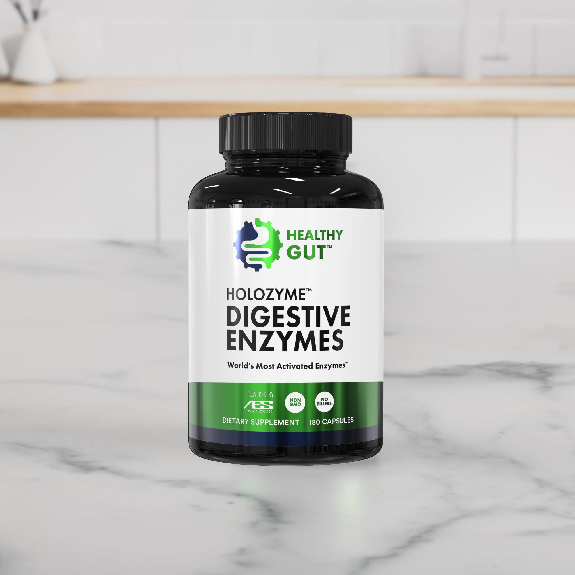 Healthy Gut HoloZyme Max hecho en EE. UU. con control de calidad.