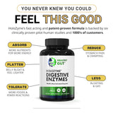 Healthy Gut HoloZyme Max lista de enzimas para digestión completa.