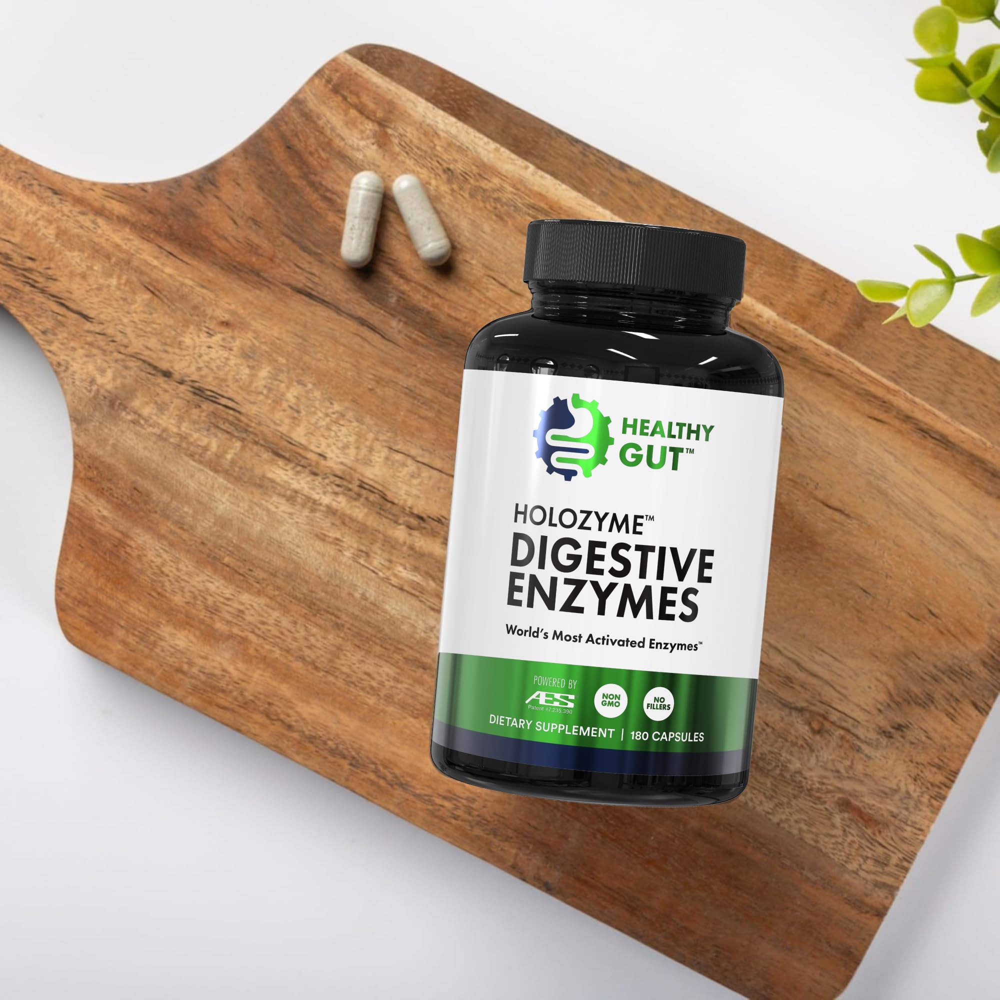 Healthy Gut HoloZyme Max uso con comidas para digestión más suave.