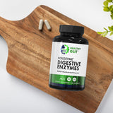 Healthy Gut HoloZyme Max uso con comidas para digestión más suave.