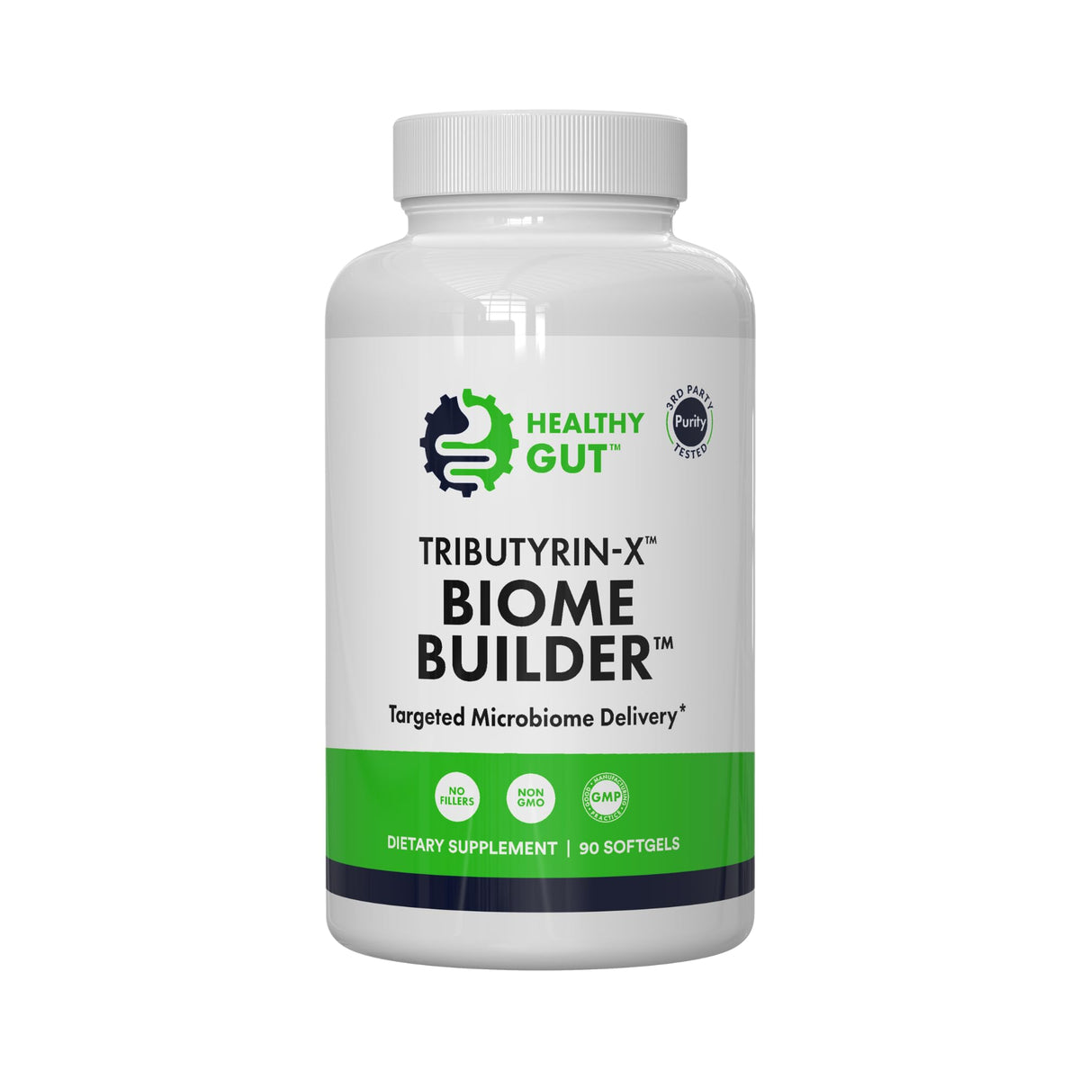 Cápsula blanda Healthy Gut Tributyrin-X, fácil de tragar para el cuidado intestinal.