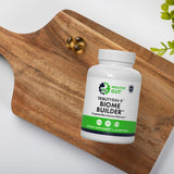 Healthy Gut Tributyrin-X: primer plano de la botella para recordar dosis diaria.