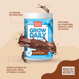 Healthy Heights mezcla de proteína en polvo para desayunos nutritivos.