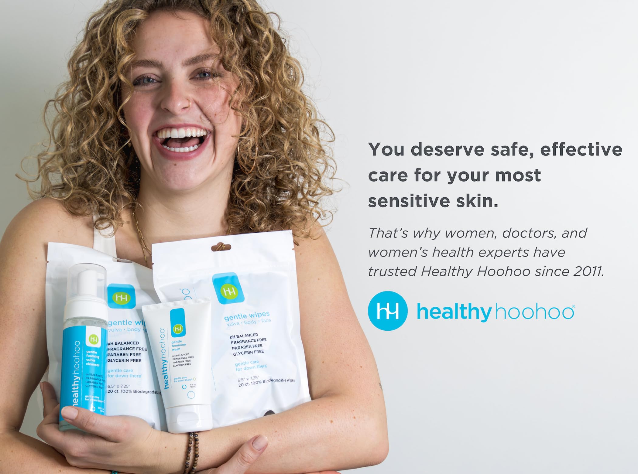 Healthy Hoohoo envase práctico y reciclable para cuidado diario.
