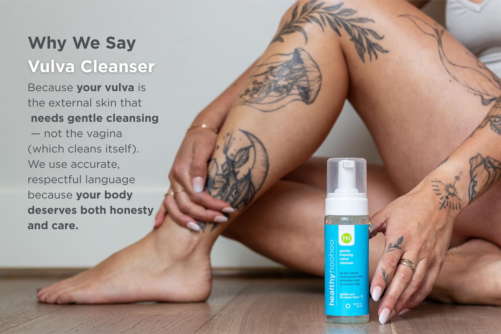 Healthy Hoohoo sin fragancia para minimizar irritaciones y mantener equilibrio.