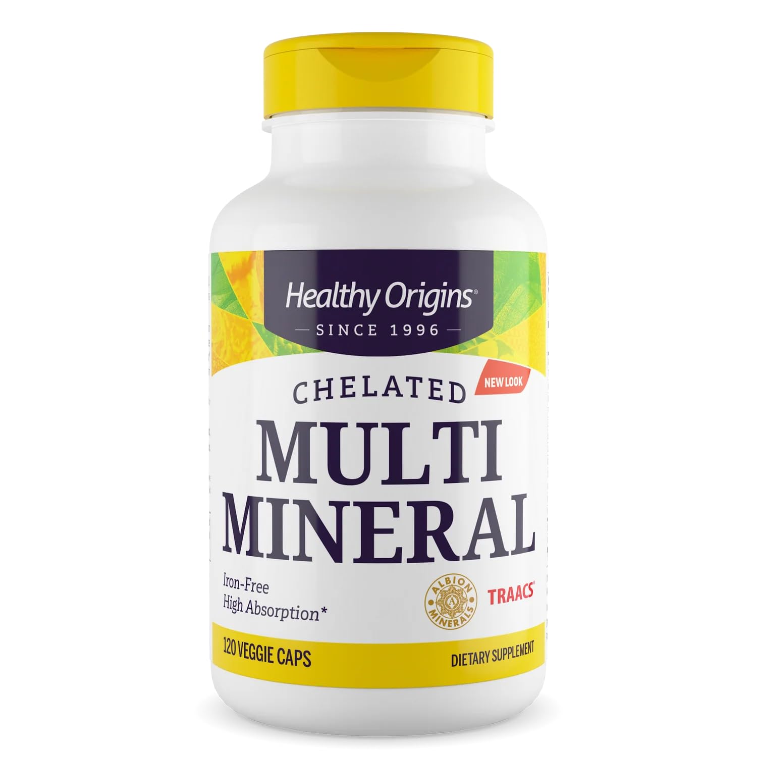 Healthy Origins Chelated Multi Mineral: botella con cápsulas para apoyo mineral diario