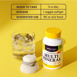 Healthy Origins Chelated Multi Mineral, modo de uso diario para apoyo general.