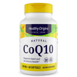 Healthy Origins CoQ10, botella-capsulas: posible apoyo a la energía celular diaria.