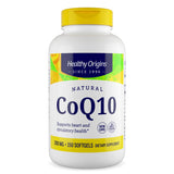 Healthy Origins CoQ10, botella visual, apoyo a la energía diaria.