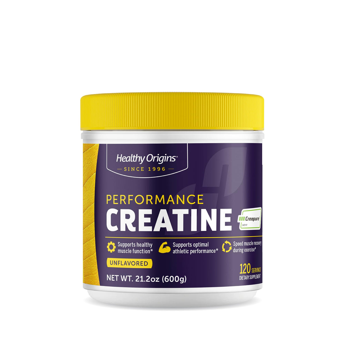 Healthy Origins Creatina sin sabor en bote para uso diario durante entrenamientos