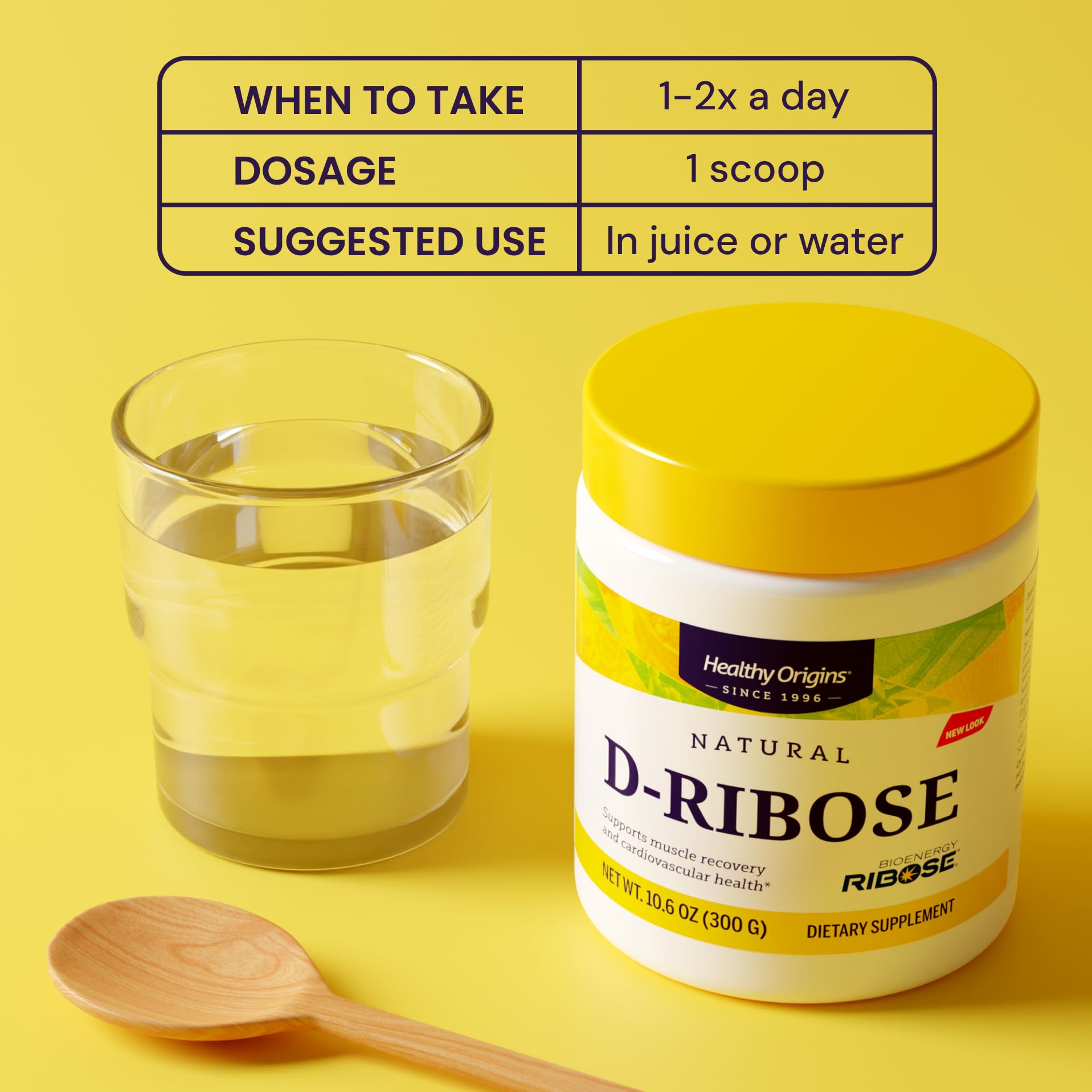 Healthy Origins D-Ribose etiqueta sin OGMs para pureza