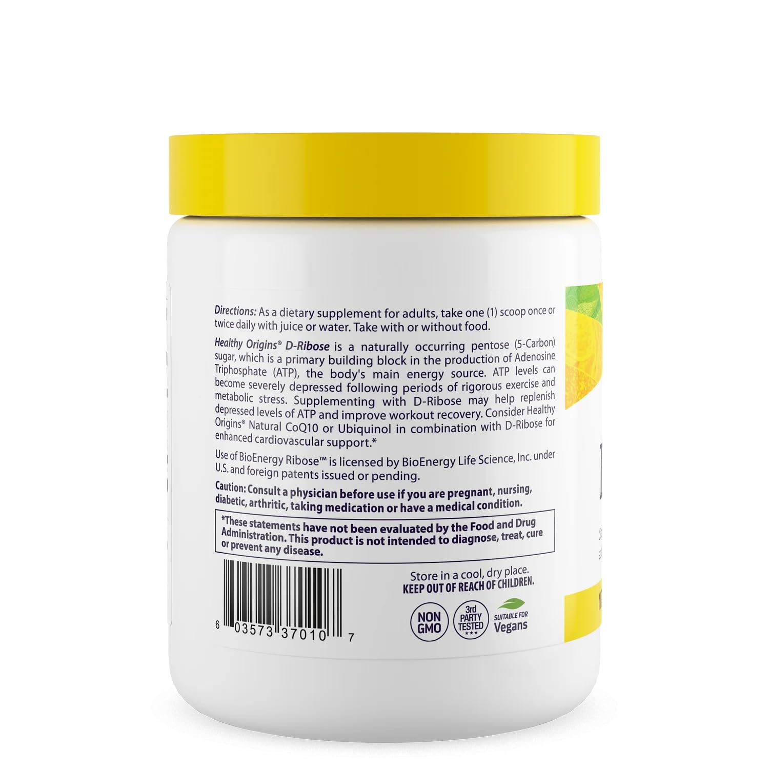 Healthy Origins D-Ribose listo para mezclar en bebidas
