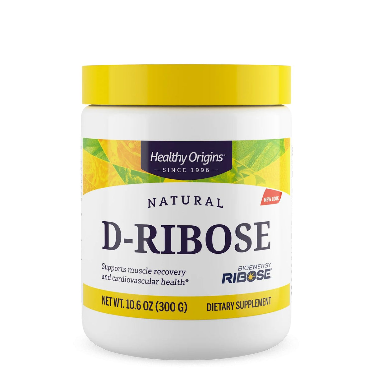 Healthy Origins D-Ribose en polvo en envase para energía diaria