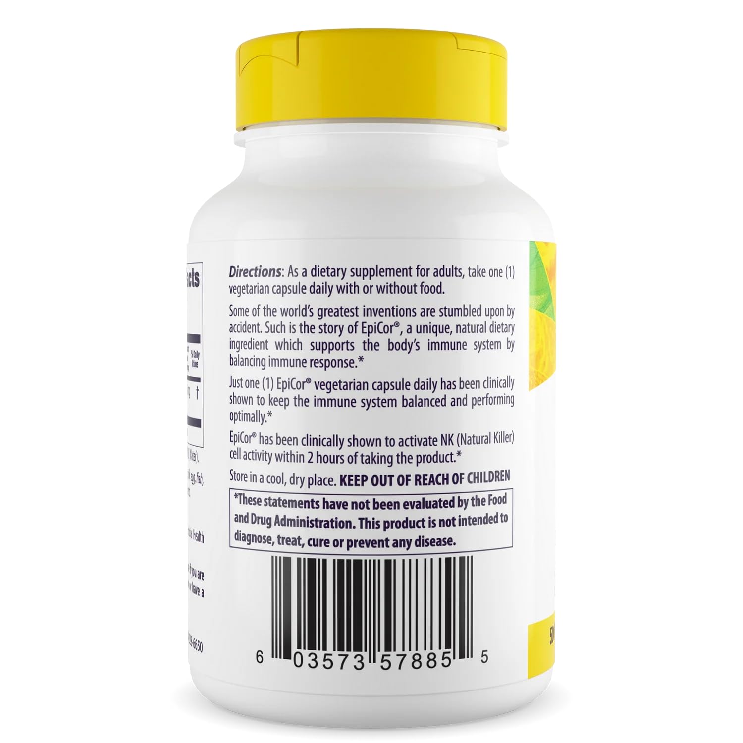 Healthy Origins EpiCor cápsulas vegetales para consumo diario
