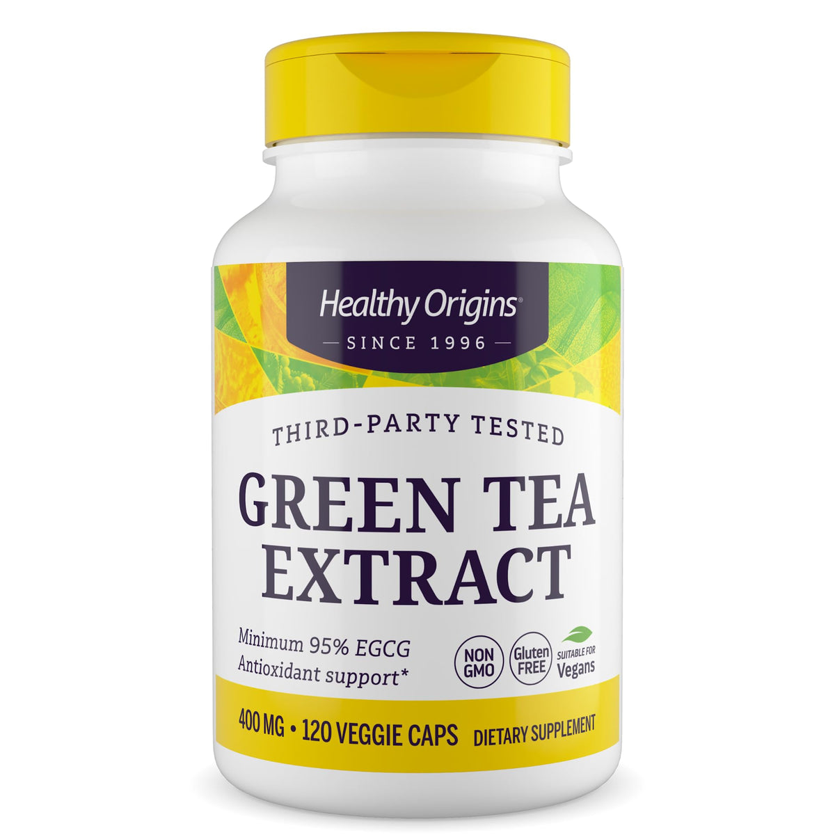 Healthy Origins extracto de te verde en capsulas de alta potencia para uso diario.