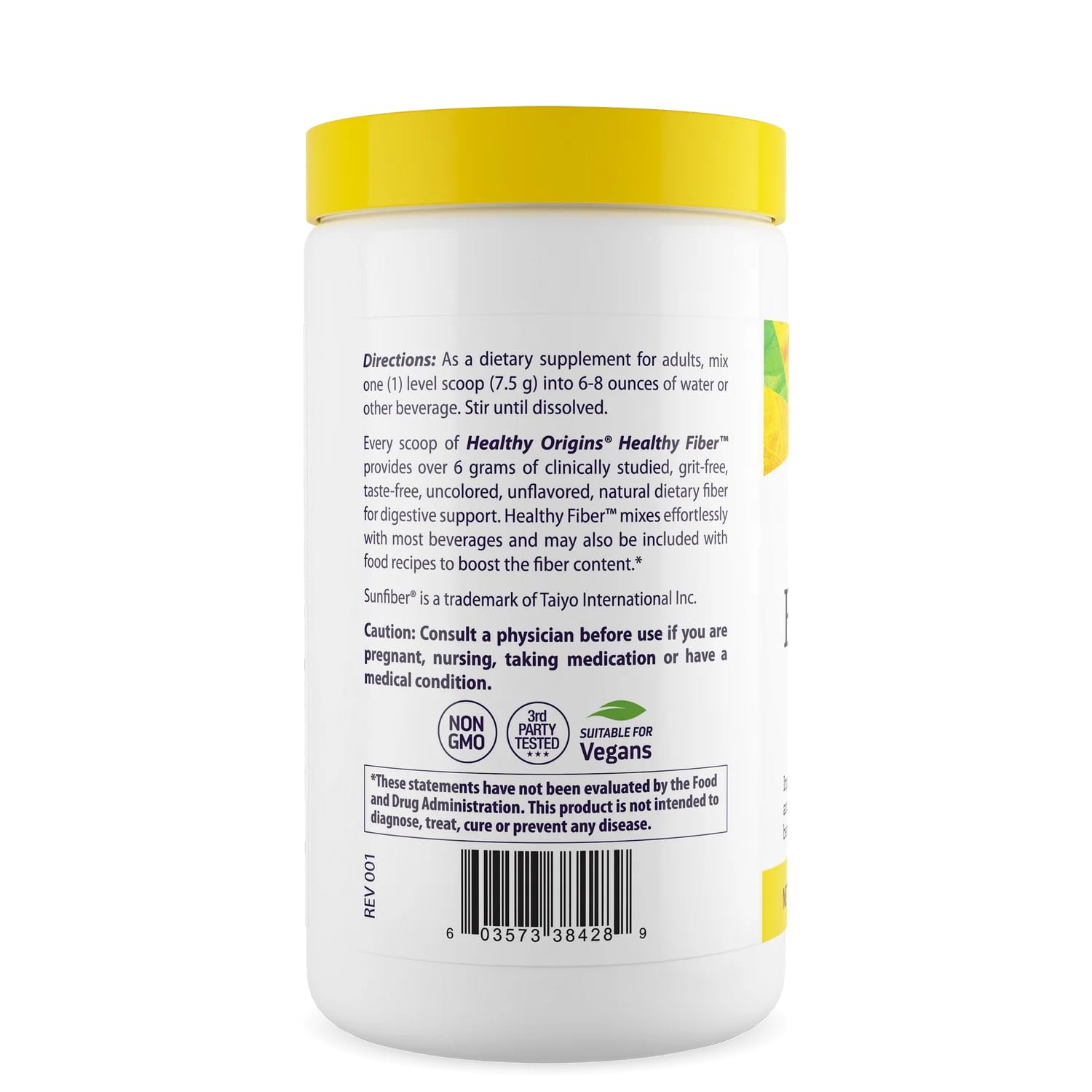 Healthy Origins Healthy Fiber con medidor, dosis conveniente para apoyar la regularidad.