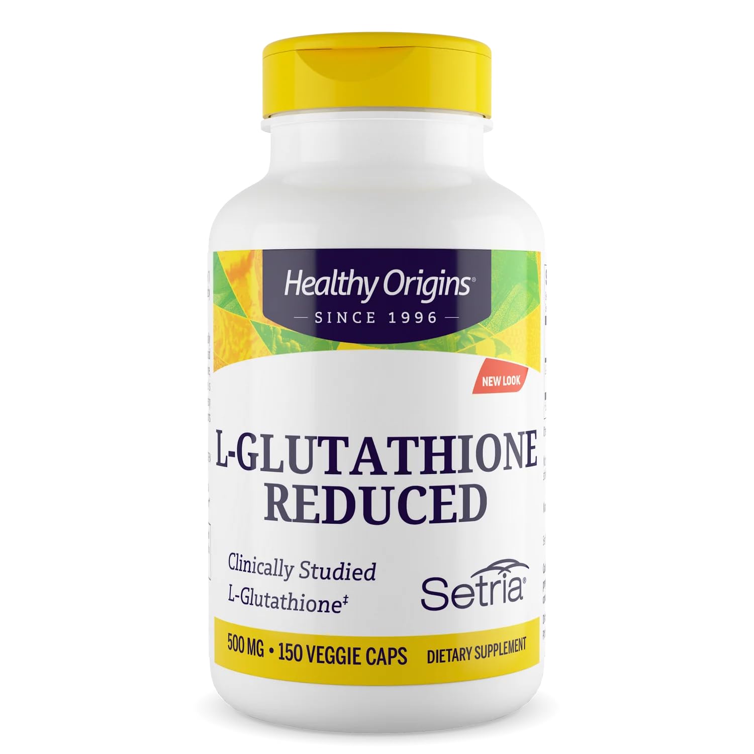 Healthy Origins L-Glutatión 500 mg, frascos: protección antioxidante diaria.