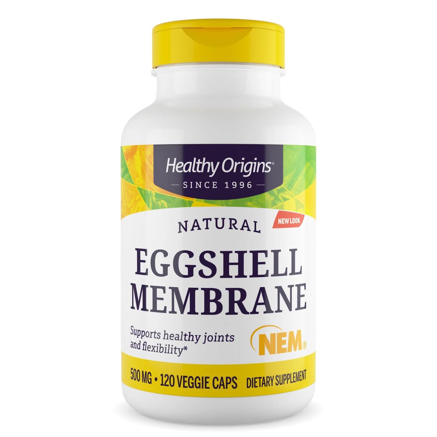 Healthy Origins membrana de cáscara de huevo 500 mg en botella para articulaciones.