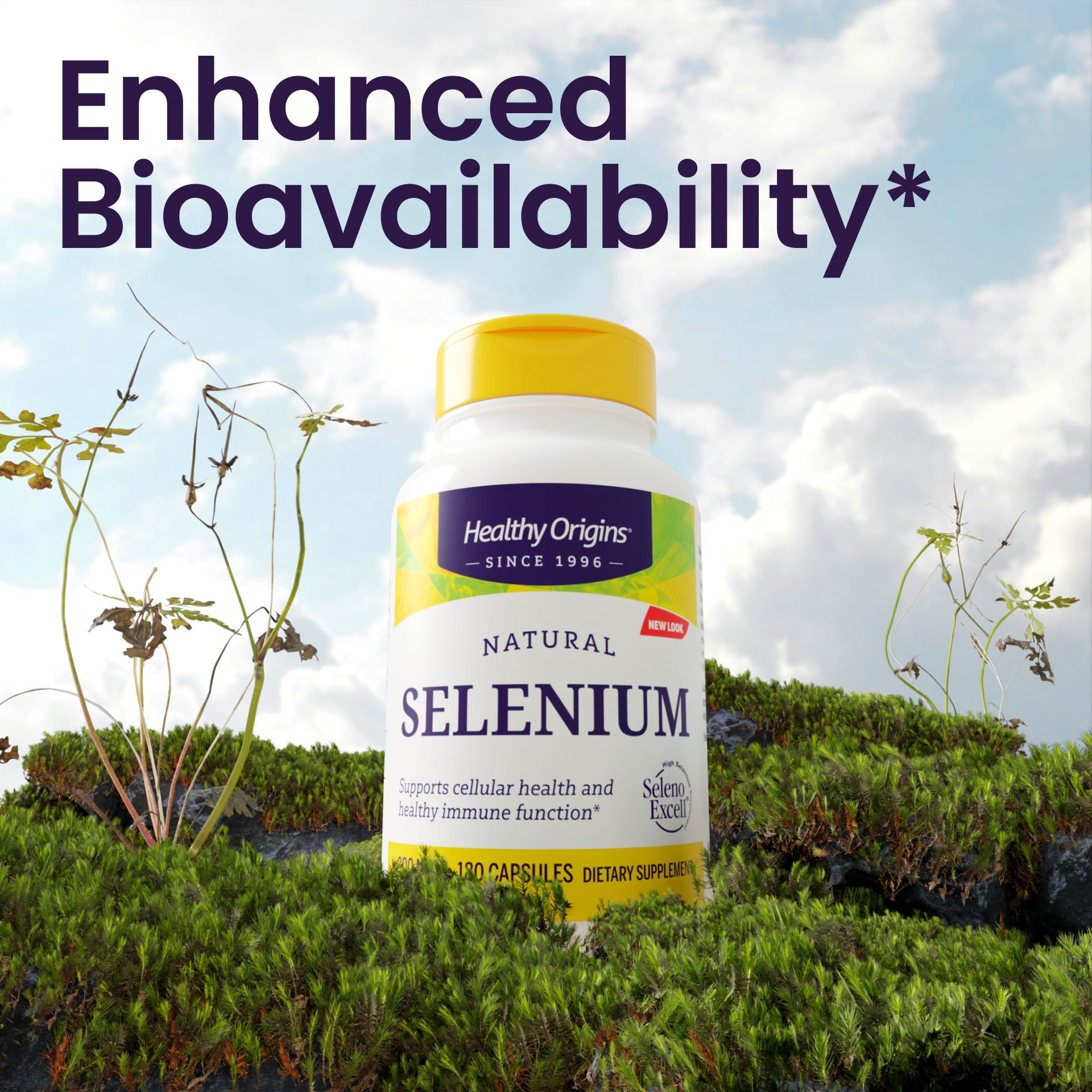 Fuente de levadura fermentada en SelenoExcell de Healthy Origins para biodisponibilidad.