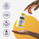 Retrato de la marca Healthy Origins en la etiqueta del producto.