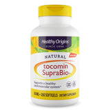 Healthy Origins Tocomin SupraBio softgeles en frasco, uso diario recomendado.