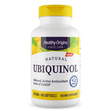 Healthy Origins Ubiquinol 100 mg en botella blanda para apoyo diario de energía.