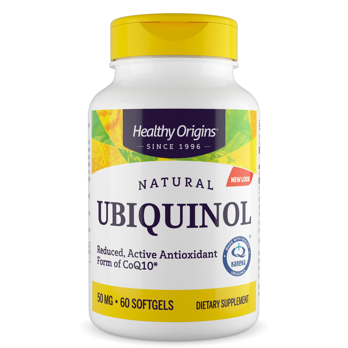 Healthy Origins Ubiquinol botella: 60 cápsulas para soporte antioxidante diario
