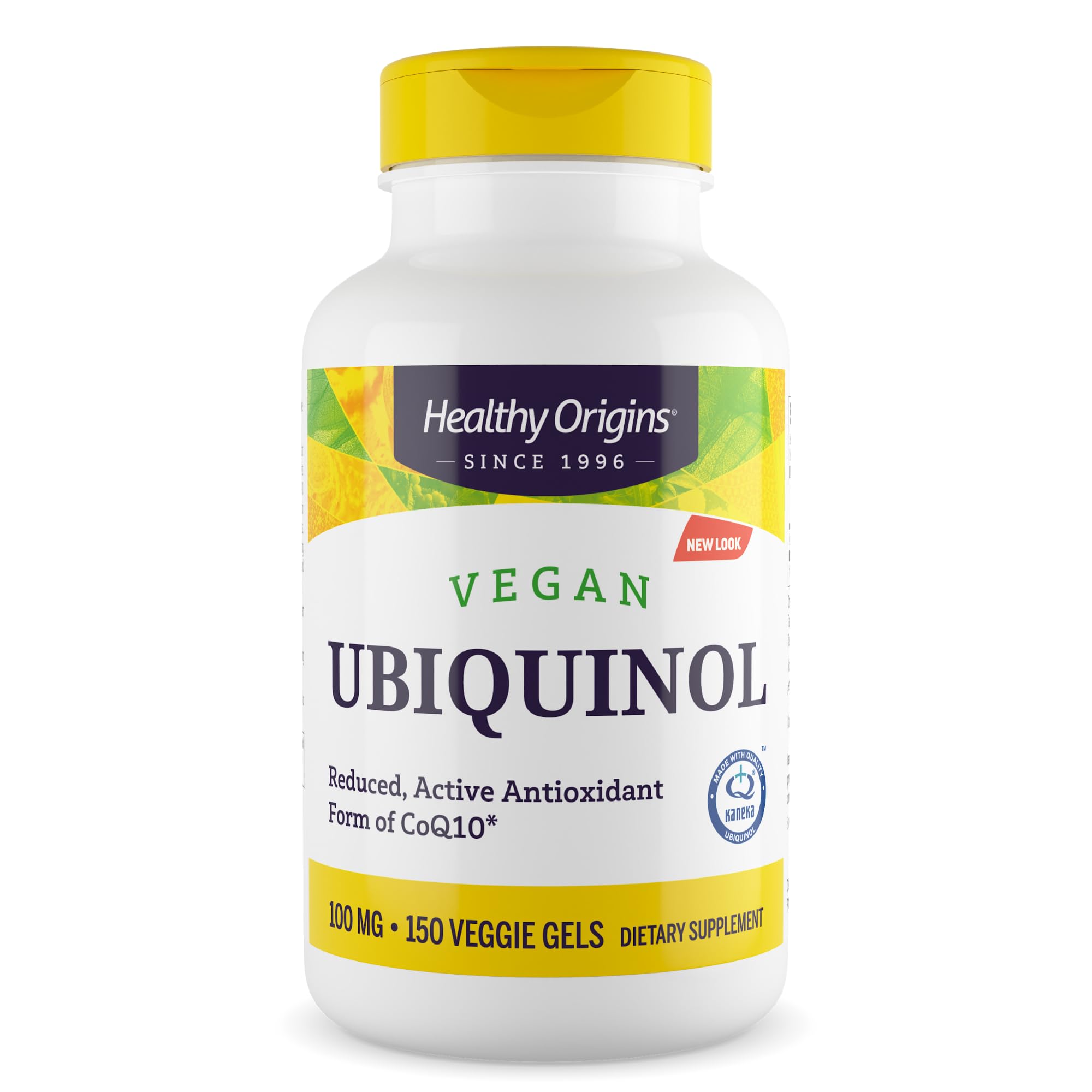 Healthy Origins ubiquinol vegano 100 mg en cápsulas blandas para apoyo antioxidante