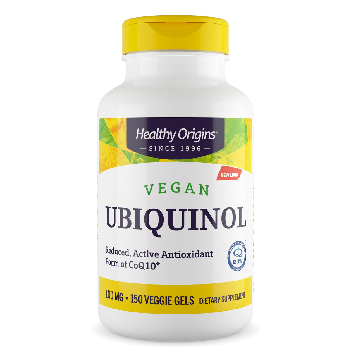 Healthy Origins ubiquinol vegano 100 mg en cápsulas blandas para apoyo antioxidante