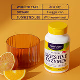 Healthy Origins frasco en primer plano, uso diario para apoyar comodidad digestiva.