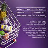 Healthy Origins Vitamina C 1000 mg dosis diaria conveniente para tu rutina.