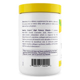 Etiqueta nutricional clara de Healthy Origins Vitamina C en polvo para referencia