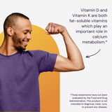 Healthy Origins Vitamina D3 K2 softgel, envase de 180 cápsulas.