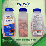 Acercamiento a tabletas masticables de Healthy Surplus, formato práctico para llevar.