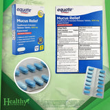 Healthy Surplus Equate Mucus Relief: etiqueta con dosis y detalles