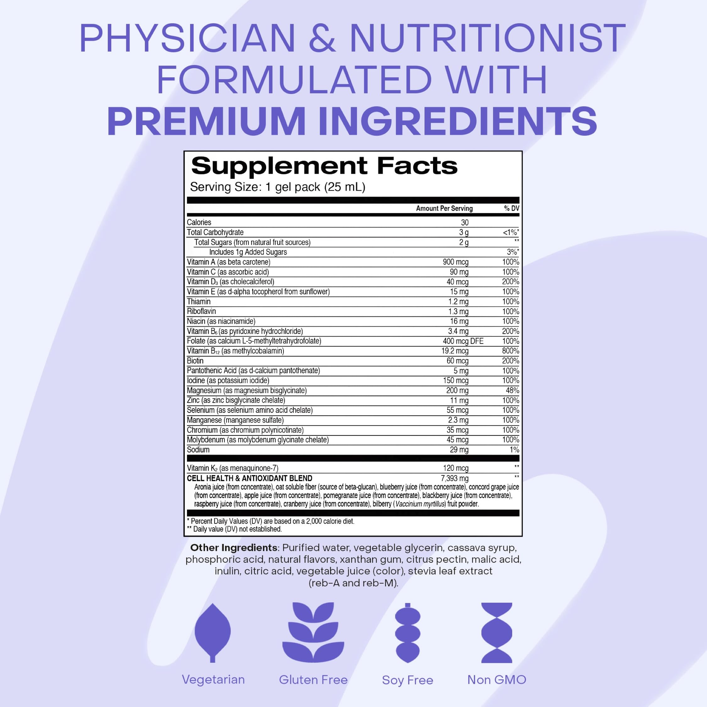 HealthyCell Bioactive Daily gel packs en refrigerador, servido frío para mejor experiencia