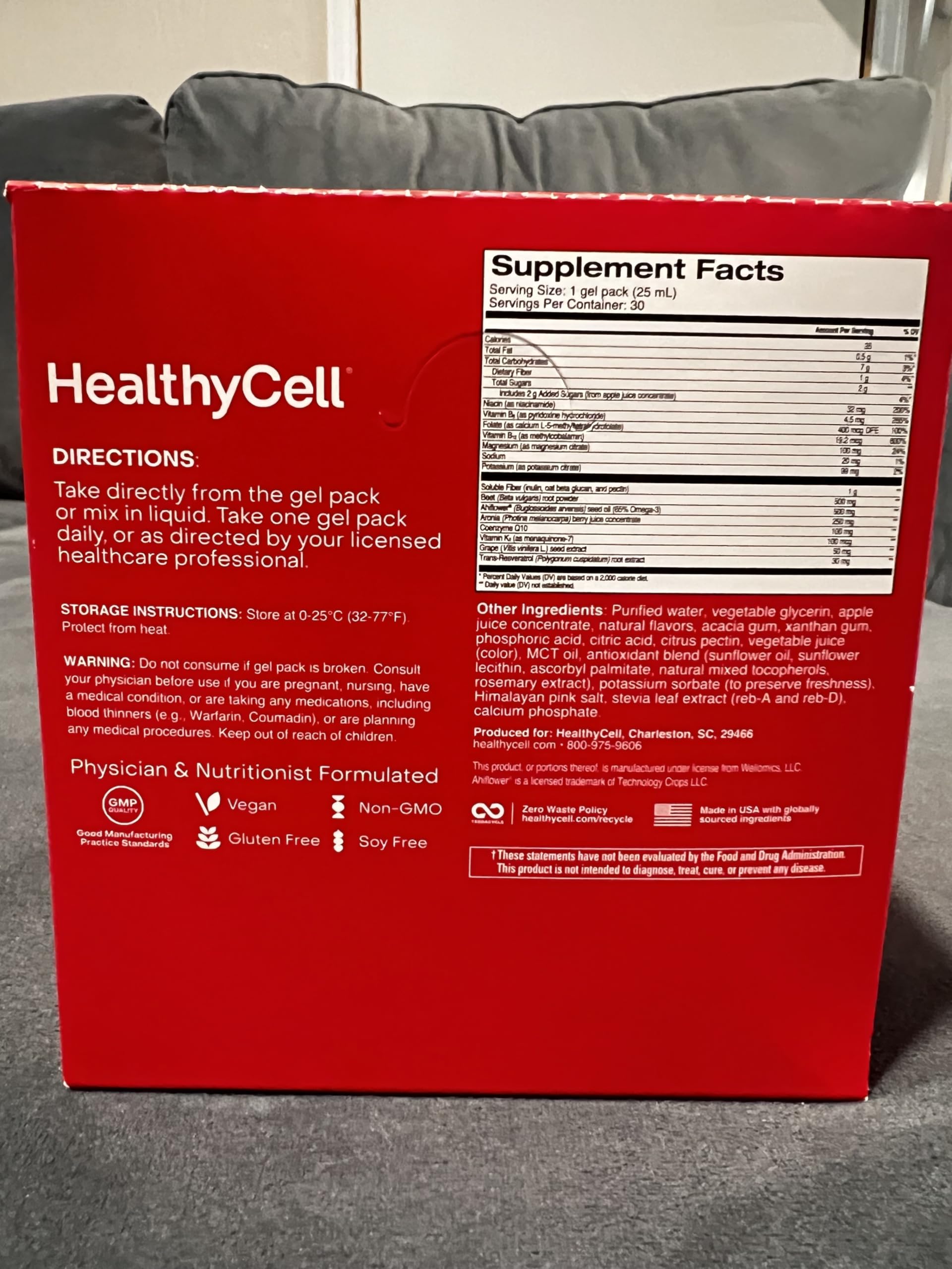 HealthyCell Heart and Vascular refrigeration preserves freshness and maintains flavor.