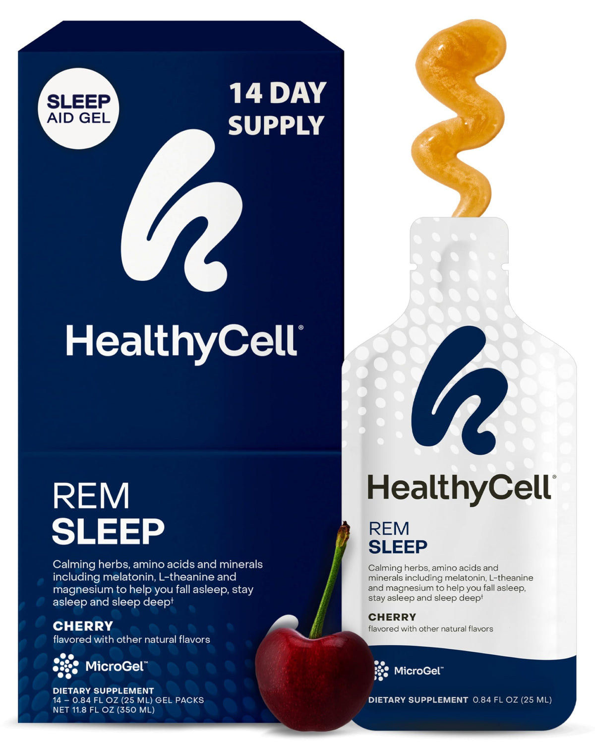 Healthycell REM Sleep: paquete gel para apoyo al descanso nocturno.