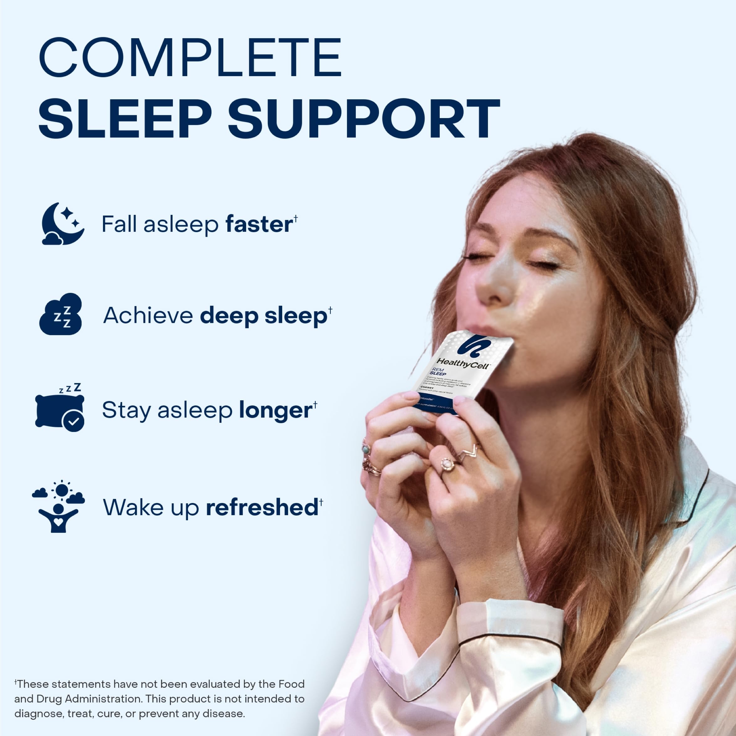 Healthycell REM Sleep: relajación para conciliar el sueño de forma natural.