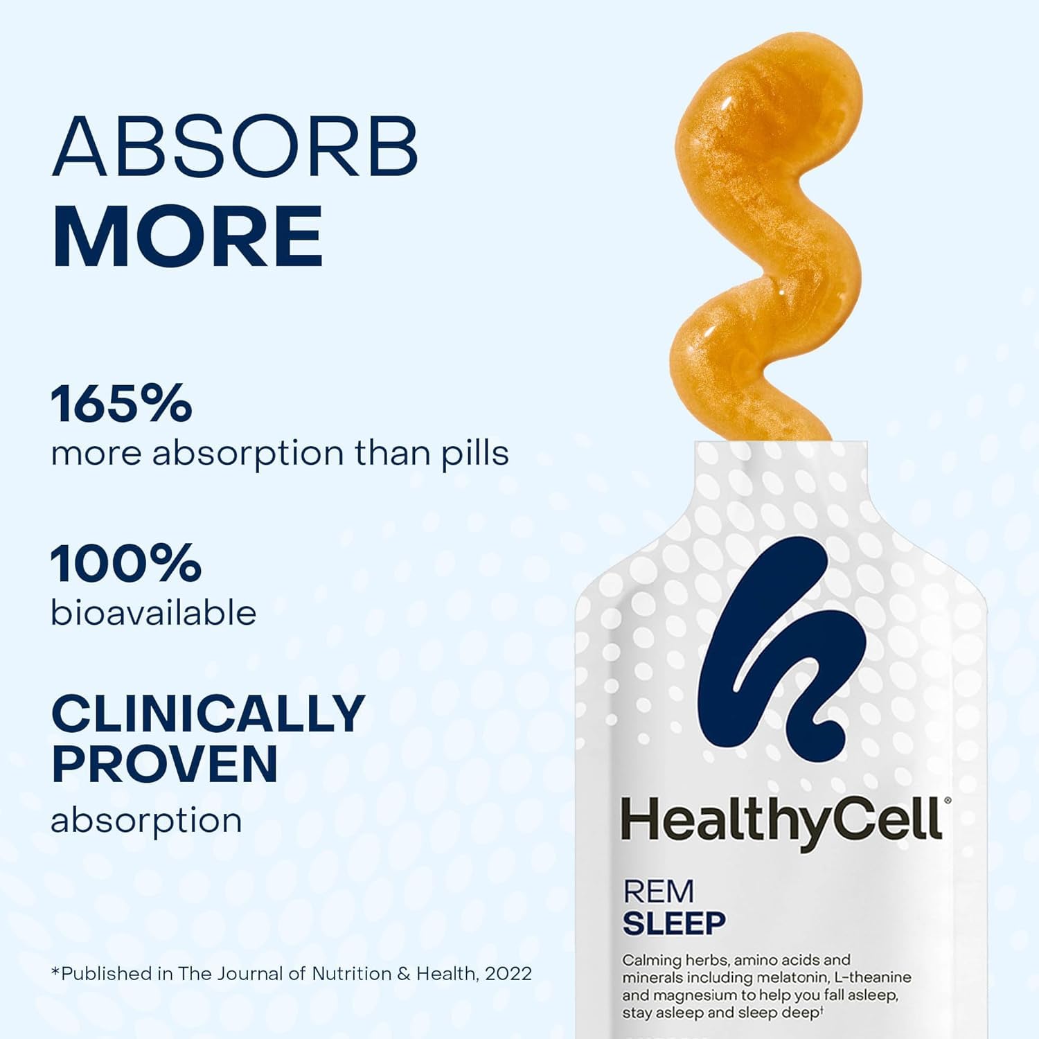 Healthycell REM Sleep: sueño profundo y menos interrupciones para despertar renovado.