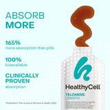 HealthyCell Telomere Length: mezcla el gel en bebida para consumo práctico.