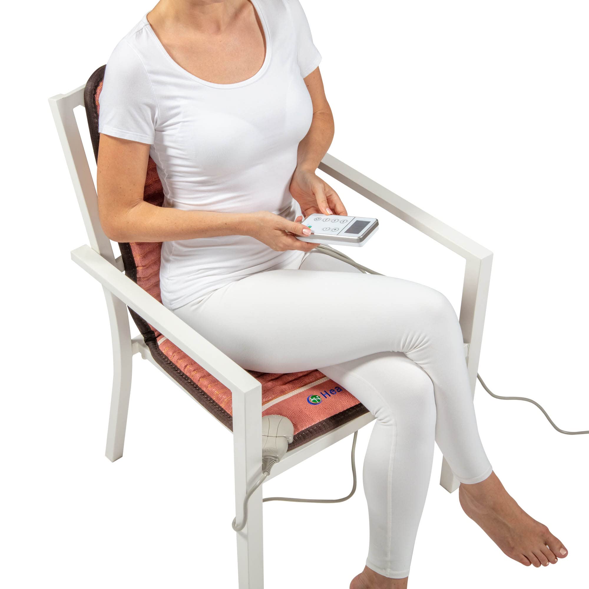 HealthyLine diseño de silla con gemas, base firme para estabilidad.