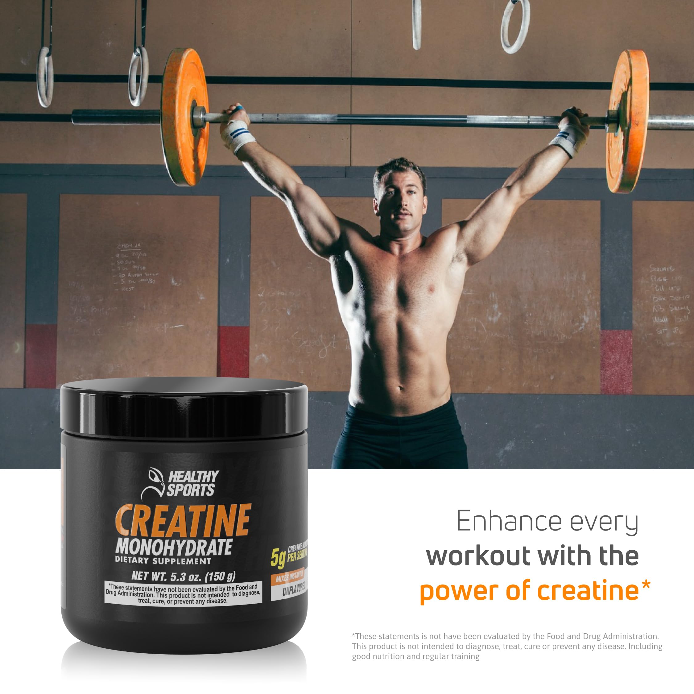 HEALTHY SPORTS envase 150 g creatina monohidratada para uso diario