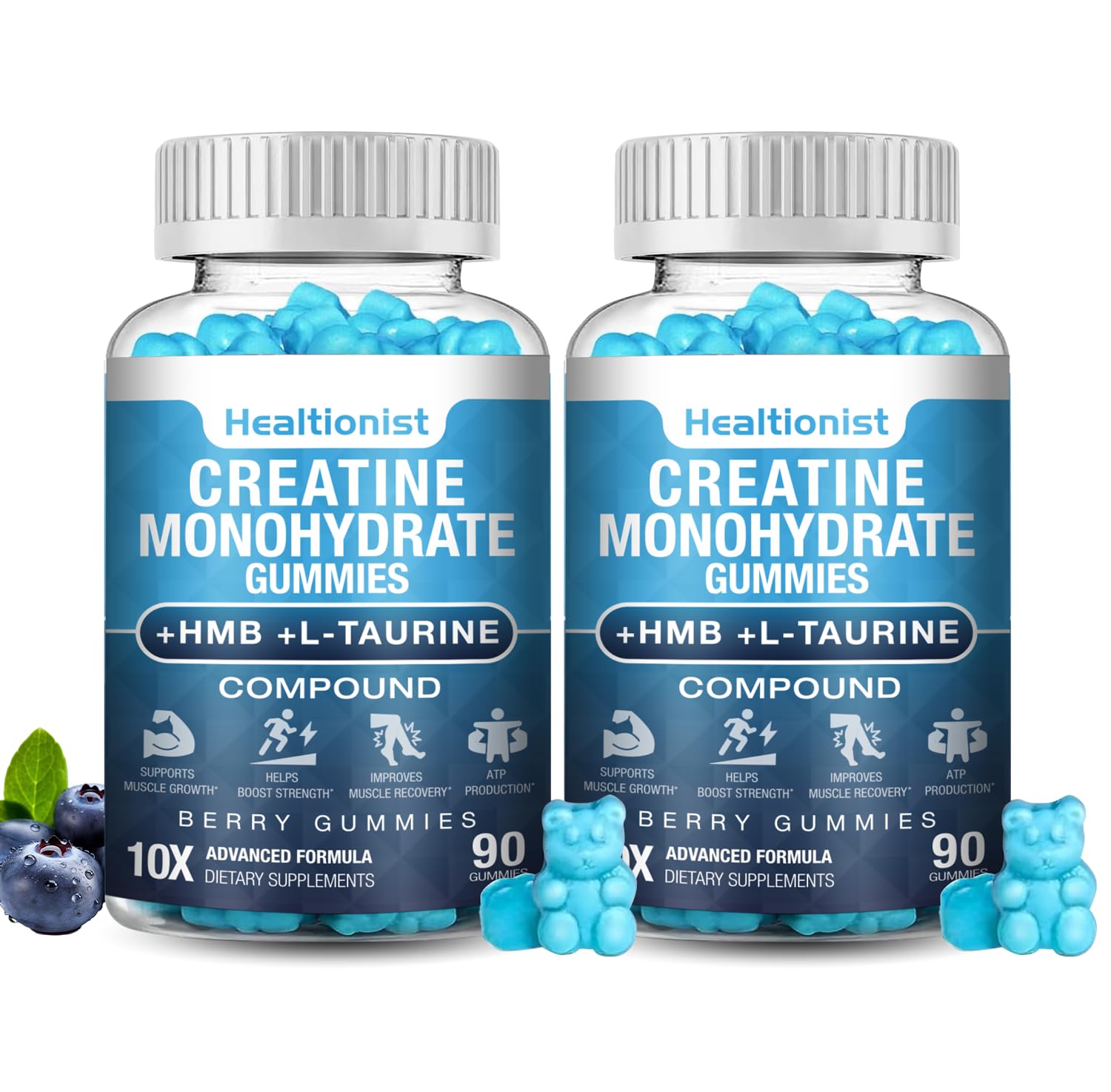 Healtionist gominolas de creatina monohidrato con HMB: energía muscular