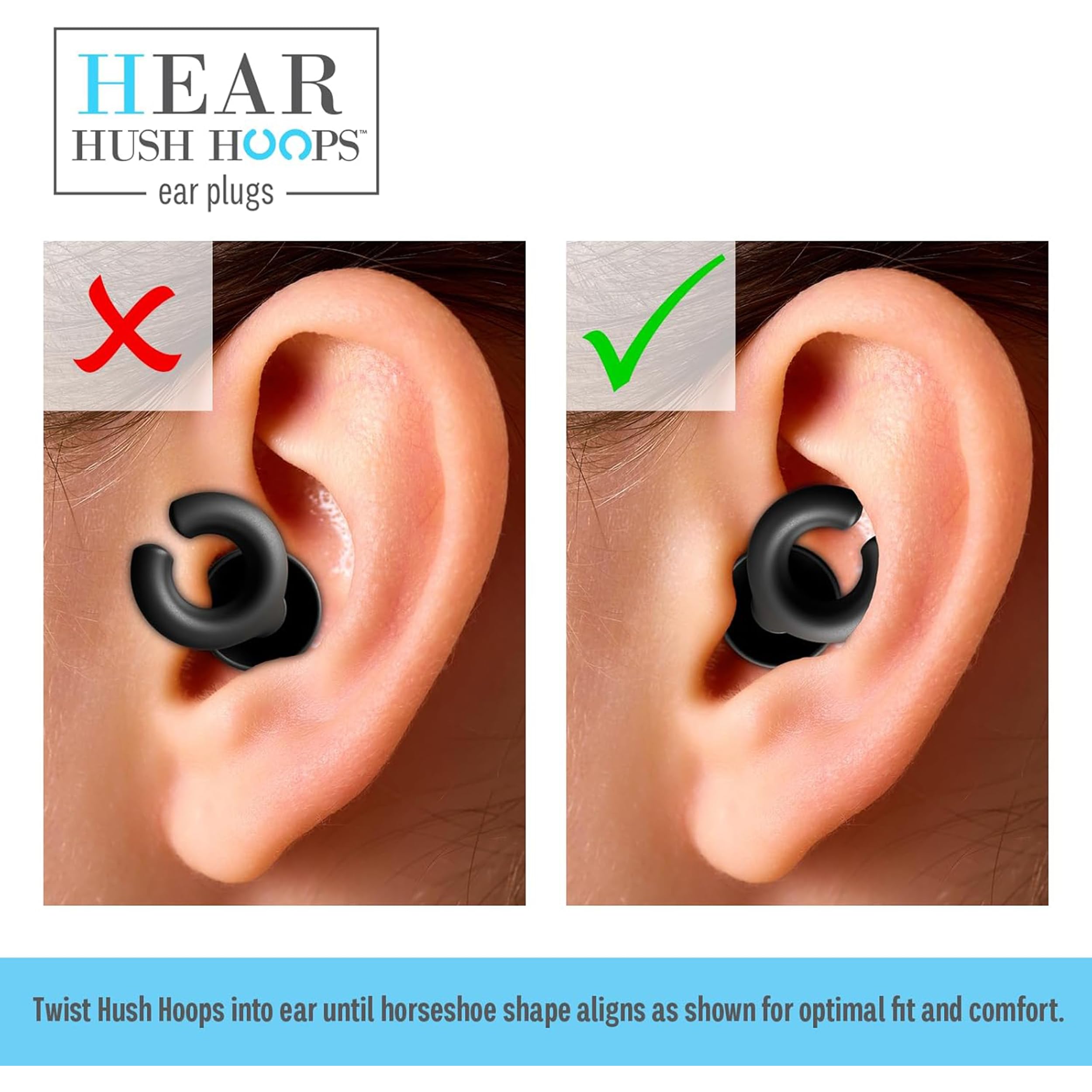 HEAR HUSH HOOPS uso en conciertos mantiene el entorno audible con seguridad