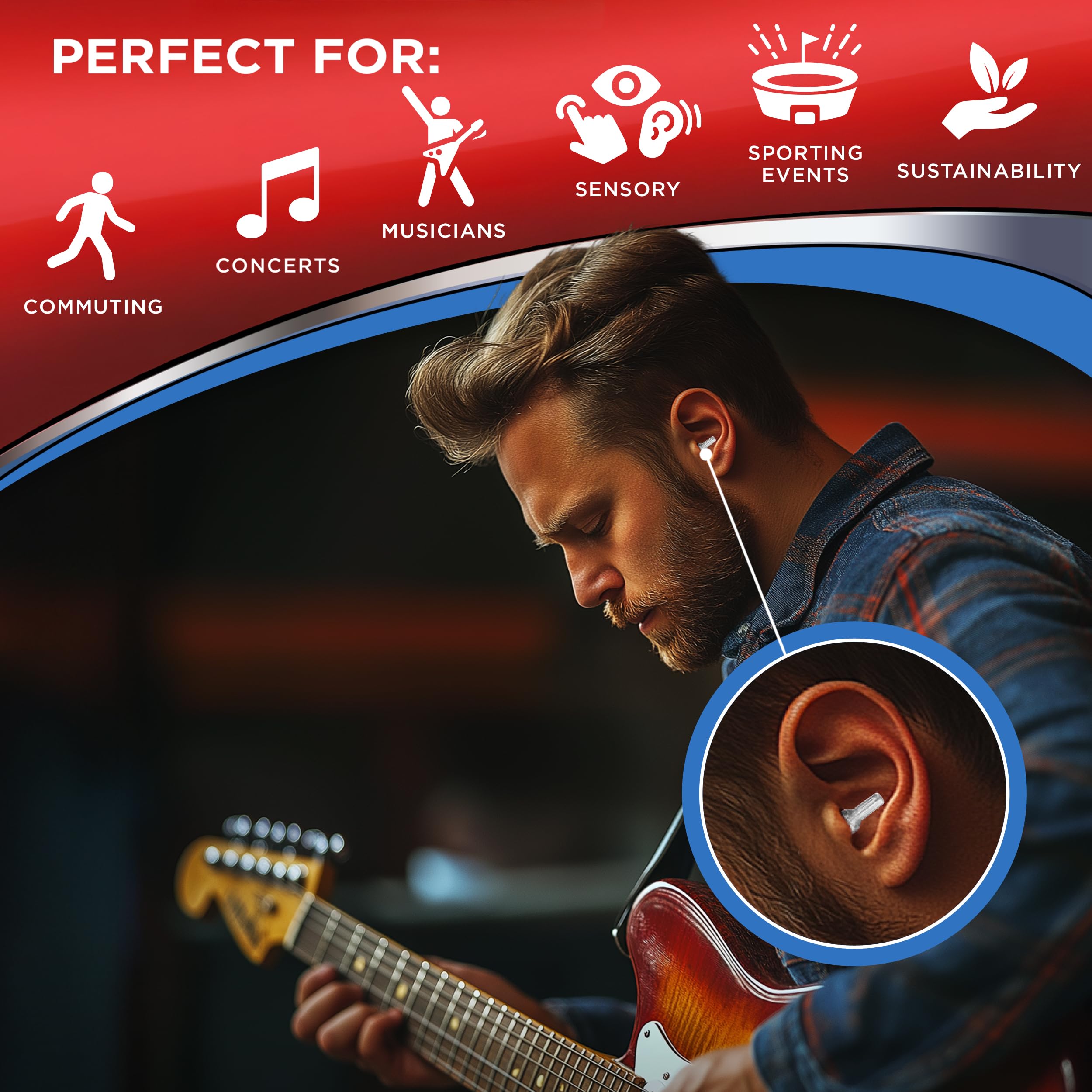 HEAROS para conciertos: diseño cómodo que permite disfrutar música con menor fatiga.